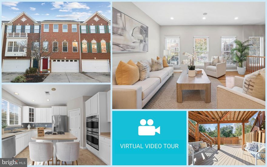 Welcome to this bright and spacious 3-bedroom, 3.5-bath brick-front townhome with a walk-out lower level, ideally tucked away in the desirable Mount Vernon Meadows community just minutes from Kingstowne, Wegmans, Springfield Town Center, and the Metro.

Step inside to a bright, airy floor plan featuring recessed lighting, in-home sound system, and abundant natural light throughout. The sun-drenched living room with large windows and cypress flooring flows seamlessly into the adjacent dining area, creating a perfect space for entertaining or relaxing evenings.

The updated gourmet kitchen showcases stainless steel appliances including a GE refrigerator, Bosch dishwasher, GE Profile double oven, and gas cooktop; pristine white cabinetry, pantry, and a cozy breakfast area that opens to the deck.  A main-level laundry room with full-size LG washer and dryer adds everyday convenience.

Enjoy peaceful nature preserve views from the deck, kitchen, and primary suite. The primary bedroom features a vaulted ceiling and walk-in closet, while the en-suite bath offers a dual-sink vanity, jetted soaking tub, separate shower, and skylights for a spa-like feel. Two additional bedrooms and a full hall bath complete the upper level.

The walk-out lower level provides garage access, a spacious rec room with gas fireplace, and sliding doors to the fenced backyard with patio. Outdoor living is a delight with a two-level Trex composite deck and garden-surrounded patio.

Parking is effortless with a garage offering additional storage space and a private driveway. Recent updates include HVAC (2018) and hot water heater (2020).

Residents enjoy fantastic community amenities—including pool, walking and biking trails, and a playground. The location offers easy access to shopping, dining, parks, and major commuter routes (I-395, I-95, Rt. 286, Telegraph Rd) and is approximately 4 miles to Franconia-Springfield Metro and 3 miles to Fort Belvoir. Nearby Levelle Dupell Park features a basketball court, tennis court, playground, and picnic area.