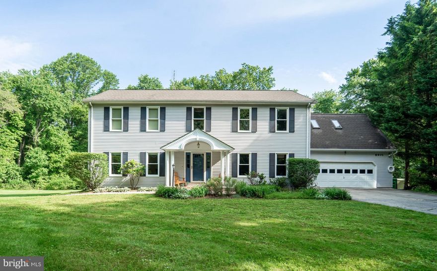 Feel as if you live on your own private resort all year round,  on 3.78 acres surrounded by over 25 acres of protected nature preserve that cannot be built on. Boasting over 4300 of finished living square feet with inground heated pool, hot tub, heated floor sunroom with custom casement windows showcasing all of the beautiful surroundings of nature and wildlife.

High quality construction of this 5 bed 3 and half bath. Entering the home is a grand entrance with 2 story ceilings and chandelier. The first floor is hardwood floors in the foyer, living room and formal dining room. The kitchen features, custom cabinetry built from solid wood cabinets, beautiful solid stone countertop and large island. Custom built-in bench for eat-in dining. The kitchen opens to the striking sunroom with heated floors and cedar ceiling offering so much natural light. On the first floor, is a family room perfect for watching movies. As well as full size laundry washer and dryer and half bathroom. 
Travel upstairs on a beautiful natural oak hardwood floor staircase. The second floor offers 3 bedrooms with the potential of a 4th bedroom, currently being used as an office. Master bedroom is very spacious with 2 closets in the room. Master bathroom is covered in gorgeous natural stone custom made for the space. A soaking tub and custom built-in shower and double bowl vanity. Guest bathroom has been updated with wood vanity, alcove tub and nicely appointed ceramic tiles. Both guest bedrooms are spacious with large closets. 

The lower level of the home has the perfect layout, almost 1300 square feet divided up into a home gym, entertainment room, a guest bedroom, and a workshop. Basement has full bathroom with custom shower tiles. A wet bar with mini refrigerator and sink. 
 
The mechanics of this home are top notch, a heavy up was recently done offering 400 amps of service. HVAC and Hot water heater is newer and always serviced. A wood burning stove for supplemental heat may be reconnected to ductwork. 

The garage features plenty of built in storage and space to park 2 cars. Above the garage is fully conditioned bedroom with plenty of natural light. Built-in storage run the length of the room. Tax record states the room is 480 sqft and has it's own private entrance.  An EV car hookup and whole house generator is being conveyed with sale.

The exterior has been meticulously maintained. The owners have built a charming front porch with brick stoop and recently installed brand new replacement windows. A private gazebo built with trex decking and cedar roof, electric for fan. Mature landscaping. Lush lawns with playground set. Entertain guests all year long.  Retreat to the outdoor chess board. 

 Brand new barn built to support a car inside inspected by county and has final permit - fully wired. Barn has upstairs hideout for hunting enthusiast. Private walking trails surround the property. Public water and regularly maintained septic. Very close to all commuter routes, DC, Baltimore, Annapolis, Fort Meade, Old Town Bowie only 2 miles away. Bike trails nearby. MARC Train station 3.3 miles from property. Jupiter road is a quiet street maintained by the county. Property is located at the very end of a dead-end street. The lot offers a balance between open space and shade. 


Rare opportunity to find a property that offers so much at one location.