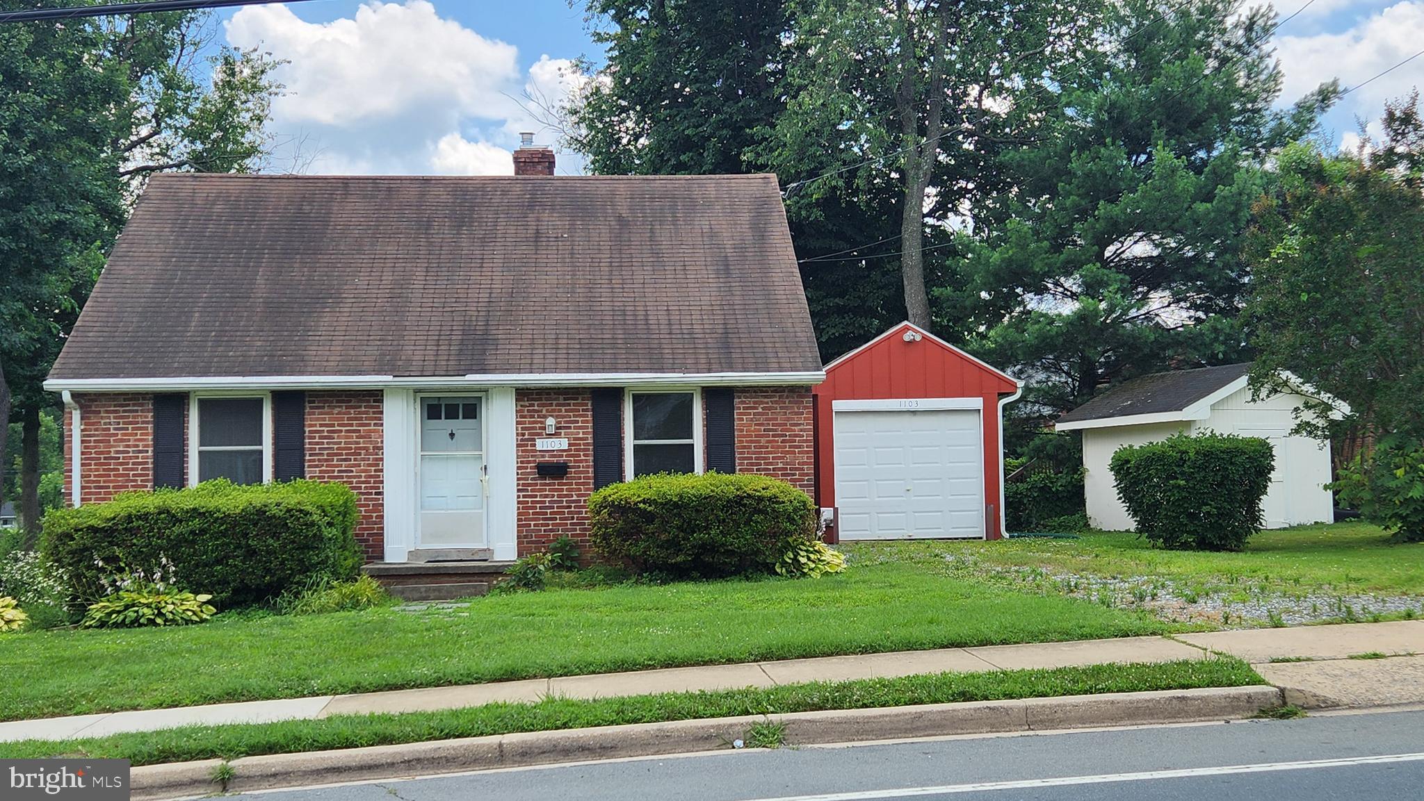 Solid brick Cape Cod style home in a very popular location and easy access to shops and restaurants in Rockville. Leave your car in the garage and ride a bus to the Red line Metro for a trip to Bethesda, Chevy Chase, downtown D.C. or two airports. The home has been a wonderful income property in the past. It's freshly painted, cleaned, and ready to occupy. Detached garage is a treat. A gravel driveway accommodates several cars plus street parking right in front. The garage door operates manually. A huge backyard beckons your attention and could be used for a future expansion. Both HVAC and the HWH were replaced in May 2023. HOME WILL CONVEY STRICTLY "AS IS"