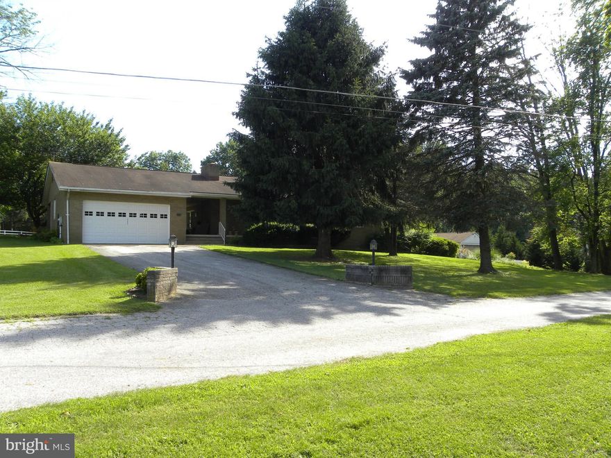 Conveniently located and well maintained rancher on professionally landscaped 1.34 acres with deck pool.  Updated kitchen w/SS appliances and baths.  Finished, walk-out LL w/full BR/BA & kitchenette (in-law aptmt. w/priv. entrance). Breezeway, 2-car attached garage and addt'l 1+ detached garage.  Public water; septic. Subdivide potential.