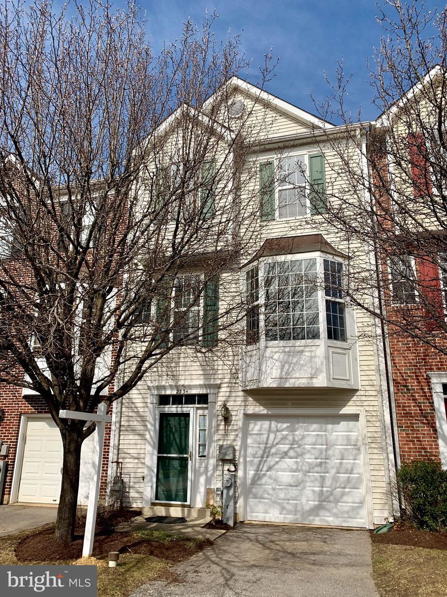 Lovely 3 level townhome with 3 Bedrooms and 4 bathrooms, 2 full and 2 half. This home has an enormous kitchen with 42" cabinets.. House also has 2 gas fireplaces along with 2 private balcony's on upper levels. Walkout patio with private back yard. 1 car garage and plenty of visitor parking. Located at the end of a quiet street. House has been completely repainted throughout and carpets have been professionally cleaned. Home has also been power washed front and back. Patio and decks too!  This home has been well taken care of and is in move in condition and ready for your buyer. As part of The Knolls you have access to 2 pools, tennis courts and bike trails. Come see what this home has to offer. This is a perfect starter home with plenty of space and privacy. Close to shopping and convenient to route 3 it is a wonderful opportunity in the heart of Crofton.