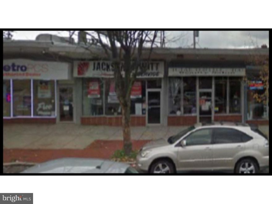 Currently Jackson Hewitt Tax Services.  900 sf + full basement.  Tenant pays excess taxes over base year of lease.  No CAM.  Public transportation, good foot traffic, excellent signage!