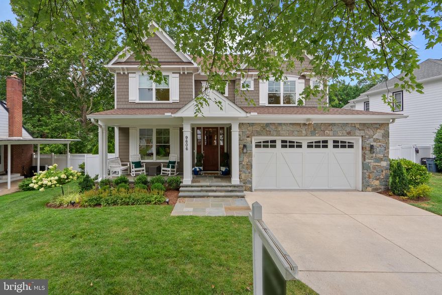 Welcome to 9606 Singleton Drive, a stunning custom-built home located in the sought-after Wyngate community of Bethesda, MD. With over 5,400 finished square feet across three levels, this spacious and thoughtfully designed residence features 5 bedrooms and 4.5 baths, blending elegance and functionality throughout. From the charming flagstone front porch and beautiful curb appeal to the gleaming hardwood floors and custom millwork inside, every detail impresses. The main level offers a formal living and dining room, a gourmet eat-in kitchen open to a great room with a coffered ceiling and gas fireplace, a private study, and a mudroom with access to the two-car garage. Upstairs, the luxurious primary suite boasts a spa-like bath with soaking tub and oversized shower, accompanied by a second en-suite bedroom, two additional bedrooms connected by a Jack and Jill bath, and a convenient laundry room. The fully finished lower level features a fifth bedroom, fourth full bath, an expansive recreation room with exterior access, a home gym, and a large utility/storage room. Outside, enjoy a private backyard oasis with an oversized flagstone patio ideal for entertaining. Located in the top-rated Walter Johnson school cluster with easy access to Downtown Bethesda, Washington, D.C., Northern Virginia, shopping, dining, and parks—this exceptional home has it all.