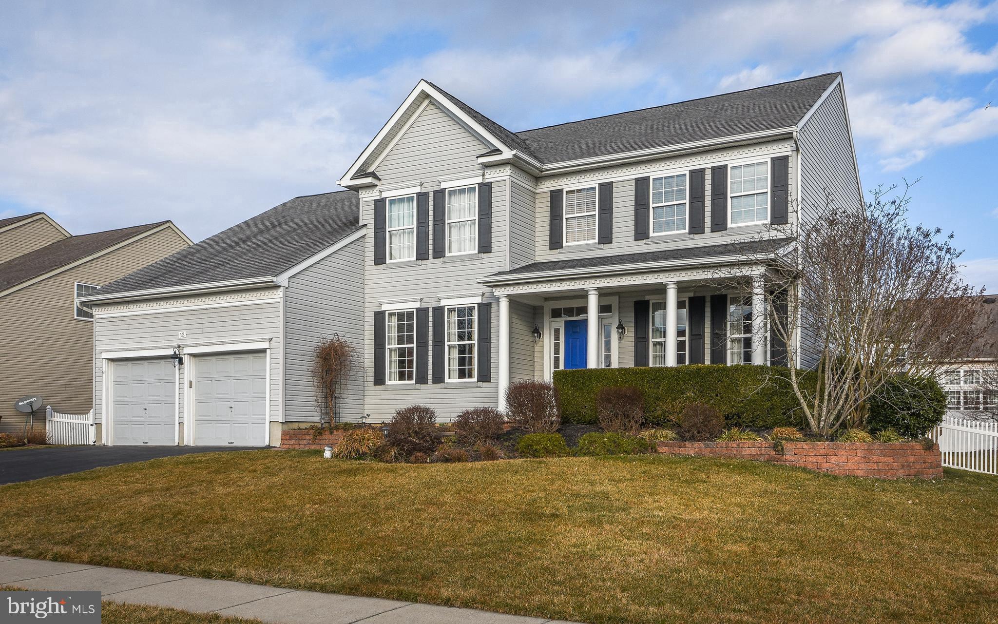 Located inside a small cul-de-sac community this home stands out. Fallsington Woods is situated in Pennsbury School district and a short walk to historic Fallsington. Enter into a 2 story open Foyer adjoining the formal living and dining rooms. Proceed to the kitchen with newer GE Profile  Stainless appliances, granite counter tops and  a center island. The family room has new carpet, skylights, vaulted ceilings and a gas fire place with remote. Also included on the main floor is an office, laundry room and a powder room. The upper floor has 4 bedrooms and 2 full baths. Master bedroom  has private bath with new frameless shower glass, full size soaking tub and dual sinks. Remainder of the 2nd floor host three other bedrooms all with new carpet, and hall bath with new tile and fixtures. Flooring throughout the house includes 3/4 inch hardwoods,new carpet, ceramic tile, porcelain tile and laminate. There is fresh paint throughout the main areas of the house. Basement is finished with 8 &9 foot ceilings, additional area for storage and outside access.  House comes with a 2 car garage with openers, 2 zone gas heat and 2 zone AC with new  and newer condenser units, a storage shed,paver walk in front and stamped concrete patio in Back yard. There is easy access to local major highways. Reach Philadelphia, New Jersey  without a single traffic light. Direct routes to New York.