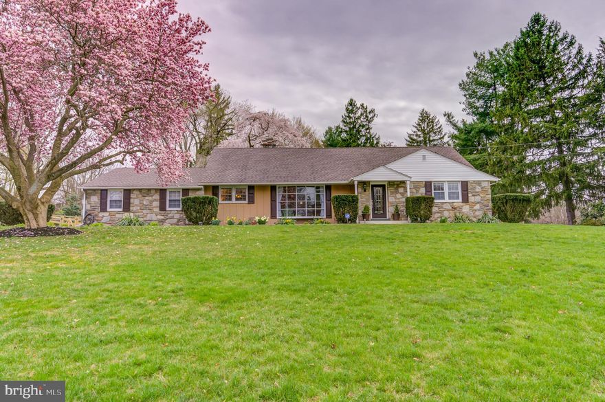 Totally renovated 1st floor master cape cod home filled with abundant natural sunlight, and a gorgeous flat back yard designed by Longwood Gardens, complete with specimen trees, shaded seating, and room to play catch with your little ones.  Gourmet eat in kitchen, with a fireplace surrounded by beautiful stacked stone, master bedroom features a huge custom built in closet and exquisite large master bath including water closet, seamless shower and soaking tub.  Second downstairs bedroom is currently being used as an office.  Two additional large bedrooms and a shared glorious bathroom upstairs.  Fully finished dry and perfect basement with outdoor access.  Upgrades include new roof, new appliances, new windows, new HVAC, extensive French drain and more.  This home is absolutely ready for you to move right in and immediately enjoy!!