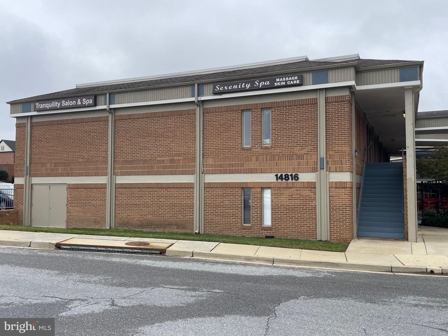 900 sq. ft. unit
14816 Physicians Lane, Unit 251
Rockville, Md.  20850

IMPROVEMENTS:           Attractive corner unit with laminate floors. This second-floor unit accessible by elevator or stairway contains a large reception area with pass through window, waiting area, 3 offices, ½ bathroom, utility sink and mop sink, see floor plan attached.  It has its own separate heat pump, air handler and electric meter so tenant will have 24/7 access and control over its HVAC at all times.  

PARKING:           There is substantial free parking that surrounds this building.

ZONING:    CR zoning permits a wide variety of medical, office, retail and other uses.  

SALE PRICE:           $355,000

LEASE PRICE:      $1,800 per month plus electric and cleaning.

CONDO FEE & REAL ESTATE TAX (SALE): The condo fee & reserve contribution is $561 / month.   The 2024-5 real estate tax is $3,382.