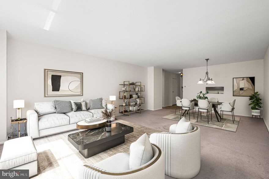 This expansive 872 sq ft residence offers exceptional space and potential in the highly sought-after Kennedy House.  Featuring two large walk-in closets and a generously sized layout, and in-unit laundry, the home is ready for your vision and is an ideal opportunity to design and customize to your own style.
Located in one of Center City’s most desirable buildings, this home is truly about location and long-term value. The Kennedy House offers an impressive suite of amenities, including a 24-hour doorperson, updated fitness center, resident library, and on-site laundry facilities. This summer, residents will enjoy a beautifully renovated rooftop deck, designed as an expansive outdoor retreat with multiple seating and gathering areas. The building is cat-friendly and offers on-site garage parking for $170/month. The monthly co-op fee includes all utilities, basic cable, real estate taxes, and maintenance. Perfectly positioned just steps from Suburban Station and 30th Street Station, and within easy walking distance to Rittenhouse Square, the location provides unmatched access to dining, shopping, and green space. Everyday conveniences include Kennedy Food Garden right in the building and Trader Joe’s just two blocks away, along with nearby favorites such as Vernick Fish, Nabrasa Brazilian Steakhouse, and Victory Brewing Company. All buyers are subject to Kennedy House Board approval, as well as a one-time administrative fee of $20 per square foot.