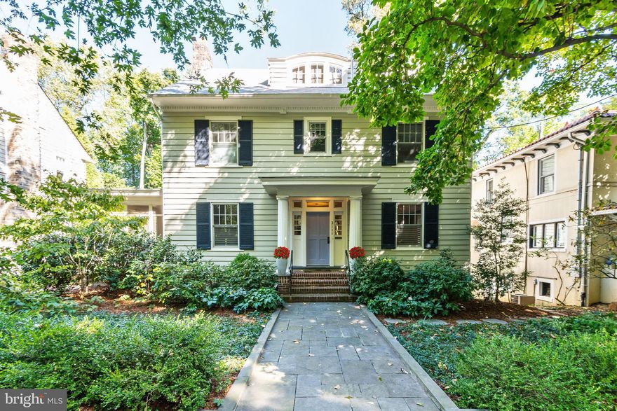 Turnkey renovated Cleveland Park Colonial with open and airy floor plan, high ceilings, and many large windows overlooking a stunning woodland backdrop. The main level features a wide entryway, large formal living and dining rooms, a spectacular open Kitchen/Family room with multiple pantries, and a walkout to a screened porch, large deck, and deep and private back garden. Upstairs are 5-6 Bedrooms and 3 full bathrooms, including a large owner suite with dressing room and en suite bath. The finished lower level features office space, a one-bedroom nanny suite/in-law apartment, wine room, and large laundry and storage areas. Terrific location walkable to multiple schools, shops, restaurants, and Metro!