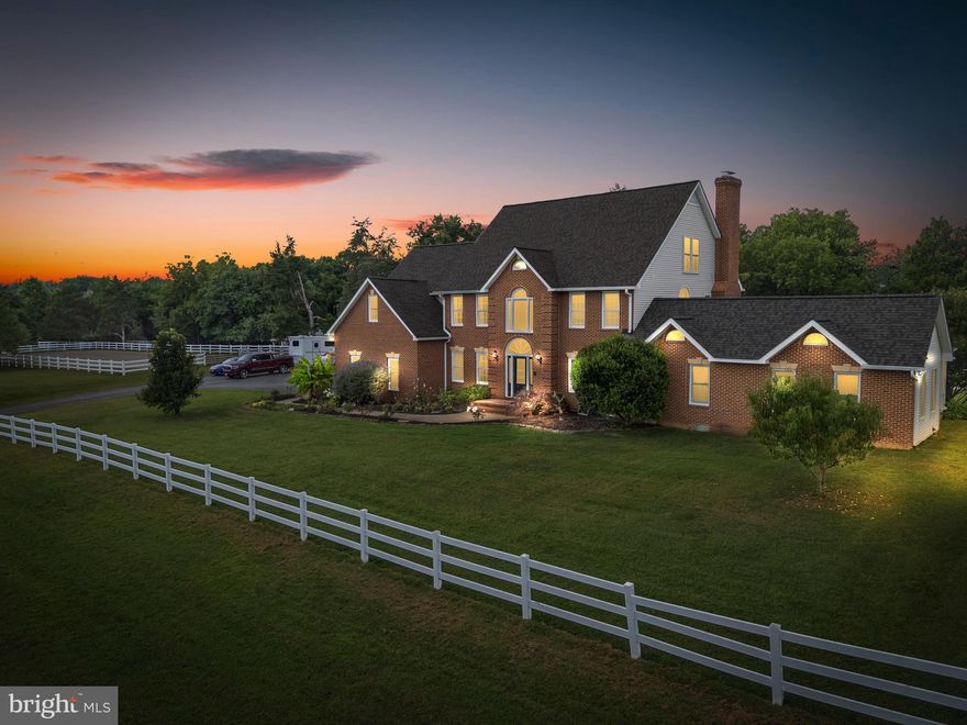 Beautiful horse farm on 10 acres with a riding ring, 4 stall barn, tack room, lots of fencing  with multiple pastures for grazing. The main house has three levels of living. The main level has a beautiful upgraded kitchen, family room with a fireplace, dining room, study and a sunroom to enjoy on beautiful summer days. There is also an in-law suite with a kitchen, family room, and a full bedroom and full bath. There is an additional room that could be used as an office. The upper level has a spacious primary bedroom and large bath with a fireplace for those cold winter evenings. There are also 3 bedrooms and 1 additional full bath on this level,. One of the bedrooms has a large room attached that could be used as a nursery or office. . There is an additional bedroom on the third level and could also be used as an at home office. Also included is an electric dog fence that comes with the property. The property is turn key and ready for the next owners. This home is a must see especially for all horse lovers. Septic is being expanded an additional 2 bedrooms to accommodate a 6 bedroom home per engineer and county requirements.