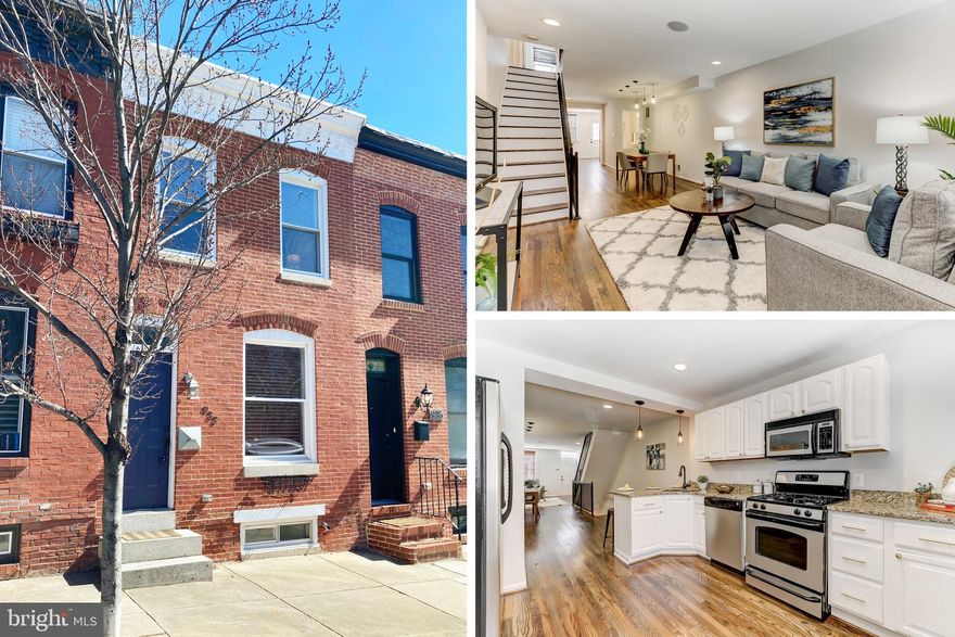 Move-in Ready, Beautiful 2 Bedroom / 2.5 Bath In Great Canton Location w/ Parking! Freshly Painted Throughout, New Carpets In Bedrooms, Refinished Wood Floors Throughout Main Level.  Updated Kitchen w/ White Cabinetry, Granite Countertops & Stainless Steel Appliances. Spacious Primary Bedroom w/ Exposed Brick. Heated Floors In Updated Upper Level Bath. Fantastic Finished Basement w/ Built-in Bar & Full Bath.  Just Blocks From Canton Square, Shopping & Dining. Easy Access To Commuter Routes - A MUST SEE!