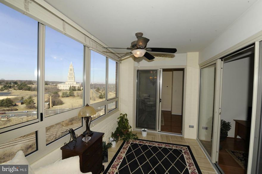 Gorgeous 19th floor home is beyond compare! Enjoy wood floors, large kit w/breakfast table space, open LR, custom blinds & enclosed balcony, which is not included in the unit's 827 sqft. STUNNING DC/Masonic Temple views. Large W/D. 1 garage & storage. Blocks to Metro, shops, restaurants & movies. Enjoy the pool, 2 gyms, putt green,tennis, 24-hr security. No smoking, pets considered on c/b/c basis.