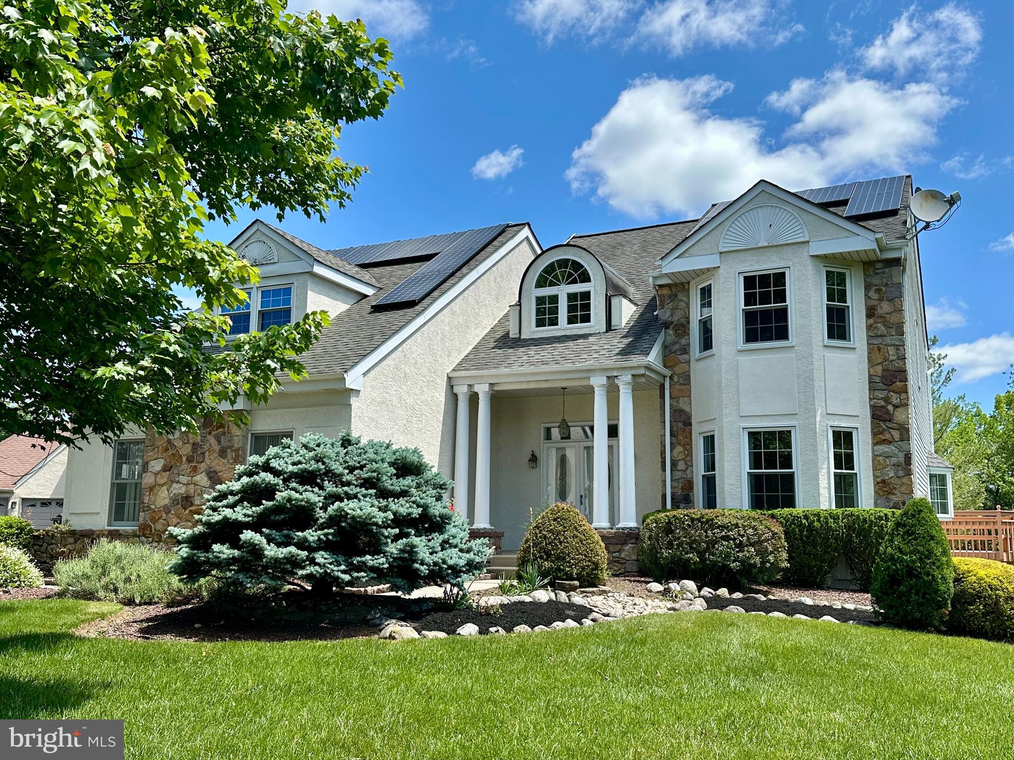 This stunning home, nestled in the heart of Richboro, offers a perfect blend of comfort and elegance. This residence is ideal for modern family living. The first floor showcases beautiful hardwood floors, adding warmth and character throughout the main living areas. The cozy family room features a striking stone fireplace, creating an inviting atmosphere perfect for relaxing evenings. Adjacent to the family room, the kitchen is a chef’s dream, complete with a convenient butler’s pantry and/or bar area for easy entertaining. A charming breakfast nook provides a perfect spot for casual meals, while a formal dining room opens up to a large deck with remote controlled awning, ideal for outdoor dining, entertaining, or simply enjoying the surrounding views.
The upper level houses a spacious primary suite with soaring ceilings, ensuite bathroom and large walk in closet. There are 3 additional bedrooms, an oversized hall bathroom and wonderful loft area with large window seat.
The full, finished basement adds valuable extra space, featuring a laundry area, a third full bathroom, and plenty of room for recreation, storage, or a home gym.
Located within the highly sought-after Council Rock School District, this home is within walking distance to shopping and dining, offering the perfect combination of suburban tranquility and urban convenience.
With new windows and freshly painted throughout, this home truly has it all – style, space, and an unbeatable location.