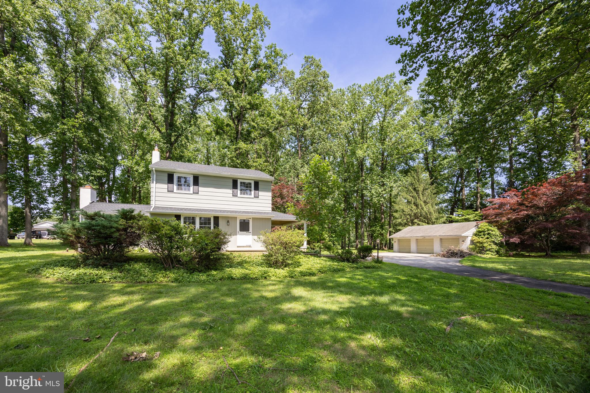 Sitting on over 1.5 acres of land, this charming 3-bedroom, 1.5-bath gem has been thoughtfully updated and is ready for you to move right in. The kitchen was renovated in 2022 with modern finishes and S/S appliances, making it a perfect space for cooking and gathering. The adjacent dining room flows seamlessly into the cozy family complete with a brick wood burning fireplace. The living room provides additional space for watching the game or just hanging with friends. A half bath rounds out the main level. Upstairs you will find 3 bedrooms, all with well sized closets plus a full hall bath. The unfinished lower level is a blank canvas for additional living space or storage. Enjoy your coffee on the covered porch while overlooking the spacious yard. For the "tinkerer" there is a 3 car detached garage offering space for vehicles and storage. Additional updates include vinyl plank flooring (first floor)11/2022, new carpet (second floor) 11/2022, all new Anderson windows 11/2022 and a new roof (on house) 3/2023. Whether you're hosting friends or enjoying a quiet night in, this home offers a warm and welcoming atmosphere. This lot abuts an additional parcel MLS# PADE2094726. Fabulous opportunity to live or rent (approx. rental income of $40,000 annually) this home while building on the parcel behind. Seller desires to sell both parcels together and is willing to negotiate a price accordingly. Don’t miss your chance to make it yours!