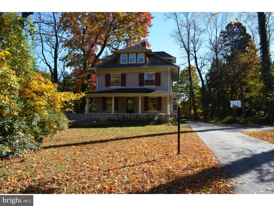Comfortable and Attractive Colonial Home. Inviting Porch. High ceilings. Character millwork. Hardwood floors. Granite and Stainless Kitchen. Butler's pantry. Non-working fireplace. Lawn care and Snow removal included.Walking distance to Bryn Mawr Train, playgrounds, schools, shopping, library, and restaurants.  Architectural detail throughout.