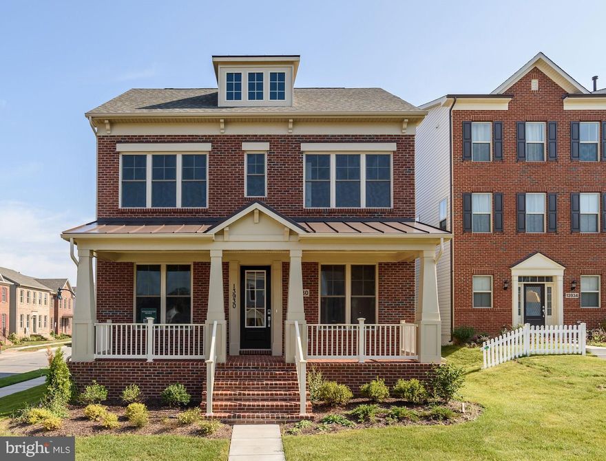 Large corner homesite that faces a park space! Brick front with full front porch, additional windows added throughout, beamed ceiling in family room, gourmet kitchen with double wall oven and 5 burner gas cooktop. Large owners suite with sitting room and bath with shower and seperate soaking tub.Finished rec room and lower level bathroom