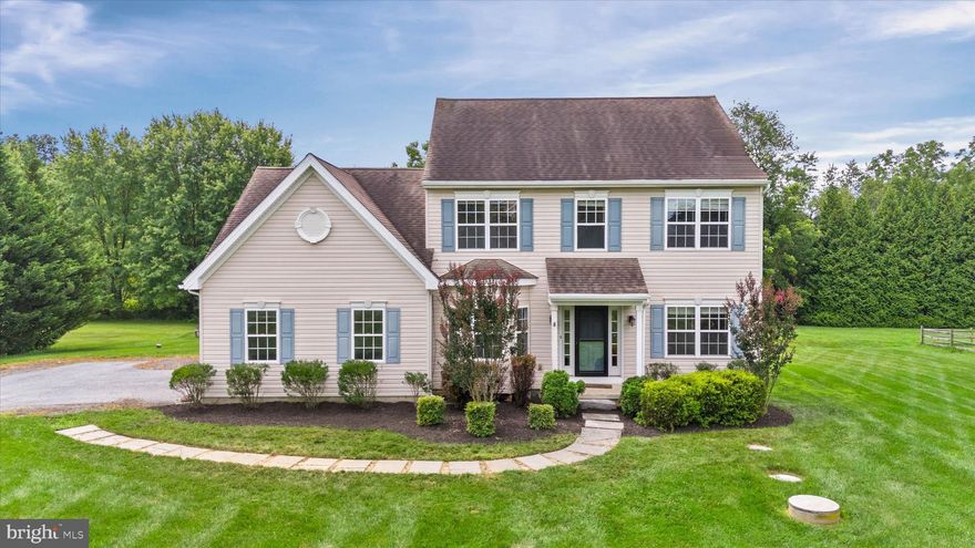 Rarely available for sale in a desirable Blackburn Knoll neighborhood, this lovely Wilkinson built traditional is move-in ready! First floor amenities include 9' ceilings, hardwood flooring in the foyer, powder room and kitchen, study with bay window and gas fireplace in FR. Kitchen opens to the family room and a sliding glass door leads to a handsome tumbled paver patio from the breakfast area. The upgraded natural maple kitchen includes 42" wall cabinets adorned with crown molding, center island, built-in microwave, beveled edge countertops, generously sized pantry, recessed lighting and gas cooking. The Owner's suite boasts a sitting room, four-piece bath and walk-in closet space galore. With nine-foot ceilings and rough plumbing for a full bath, the basement has been  finished for additional living space. Quiet, country living with easy access to PA Route 1 streamlining your dirve to virtually anywhere! Newly REFINISHED HARDWOOD FLOOR, PAINTING AND NEW CARPET! Some photos have been virtually staged.