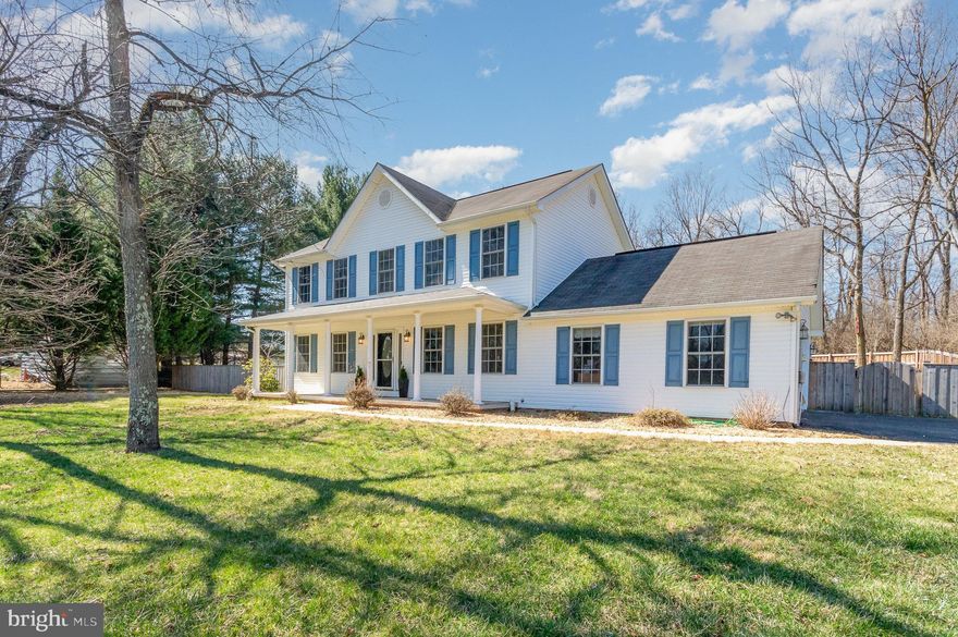 Welcome home to this picturesque 3-bedroom, 2.5-bathroom colonial offering the perfect blend of neighborhood living and private acreage! Nestled at the end of a quiet cul-de-sac on 3 acres, this home provides 1,900 sqft of finished living space and a side-load 2-car garage. Enjoy the peaceful surroundings from the covered front porch or relax on the back deck overlooking your land. Pet lovers, kids and green thumbs will love the gigantic backyard featuring a full privacy fence,  and enclosed 30x30 garden.

Inside, the open floor plan welcomes you with gleaming wood floors throughout the main level. The kitchen boasts newer appliances and an adjoining breakfast room with views of the back yard. Enjoy hosting loved ones for special occasions or holidays in the formal dining room. Cozy up by the fireplace in the family room to enjoy some rest and relaxation. The spacious primary suite includes a walk-in closet for all your storage needs, and an ensuite bath with a luxurious soaking tub The extra room off the primary suite is ideal for a second walk-in closet, treadmill, dressing area, or charming home office. Two additional bedrooms offer plenty of space for family or guests.

Other highlights include a newer dual-zone HVAC, a new special 30 yr hot water heater, Culligan water softener, and a shed for extra storage. All of this, plus Comcast internet access, and convenient proximity to shopping, dining, and I-81! Don’t miss out on this rare opportunity—schedule your showing today!