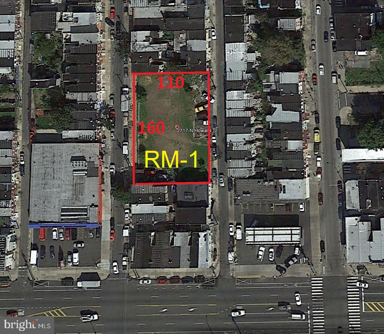 17,600 square foot 160 x 110 VACANT LOT with 320 feet of frontage. RM-1 MULTI-FAMILY ZONING. BUILD A 48 UNIT RESIDENTIAL BUILDING WITH OVER 62,000 square feet of space BY-RIGHT or subdivide for up to 28 single-family homes. Lot runs street-to-street from Howard St to Hope St. Located just off the corner of Lehigh Avenue and Front Street, a half block outside of the 19125 zip code, across from Temple University Episcopal Hospital and on the border of West Kensington, East Kensington and Fairhill. Philadelphia vacant land. 2717-27 N. Howard Street aka 2718-26 N. Hope Street.