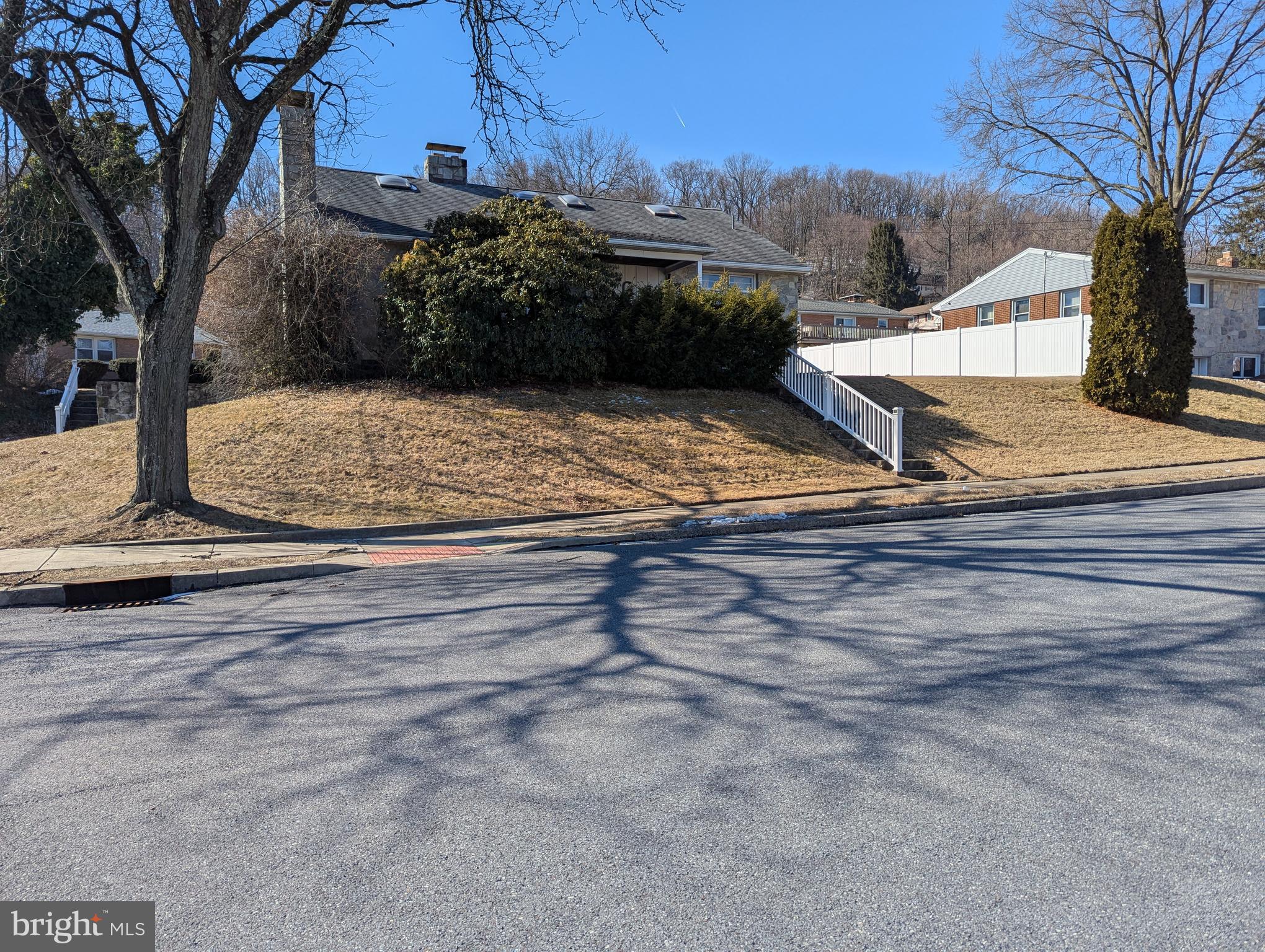 Good Bones, Newer Roof, furnace and hot water heater. Beautiful covered patio with skylights. Second floor is roughed in for 2 bedrooms and half bath. Wet bar in basement. Solid brick and stone construction. The house will need some cleaning and updating.