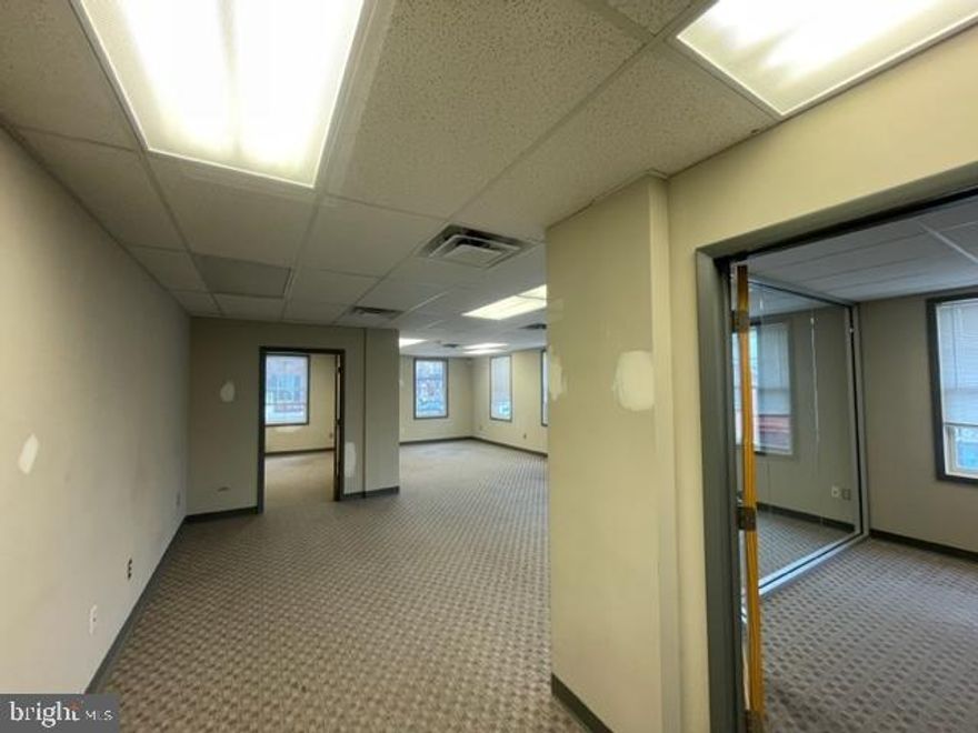 Excellent office location in the heart of downtown Baltimore.  Beautiful space with windows lining the outer walls.  Plenty of light!  Previous use was a trading firm.  Tenant pays for their own utilities and security.  All other expenses covered by Landlord.  3% increases each year to cover changes in taxes and insurance.  Directly across from Dalesio’s at the corner of Eastern Avenue and Albamarle St near the Entrance to Little Italy.