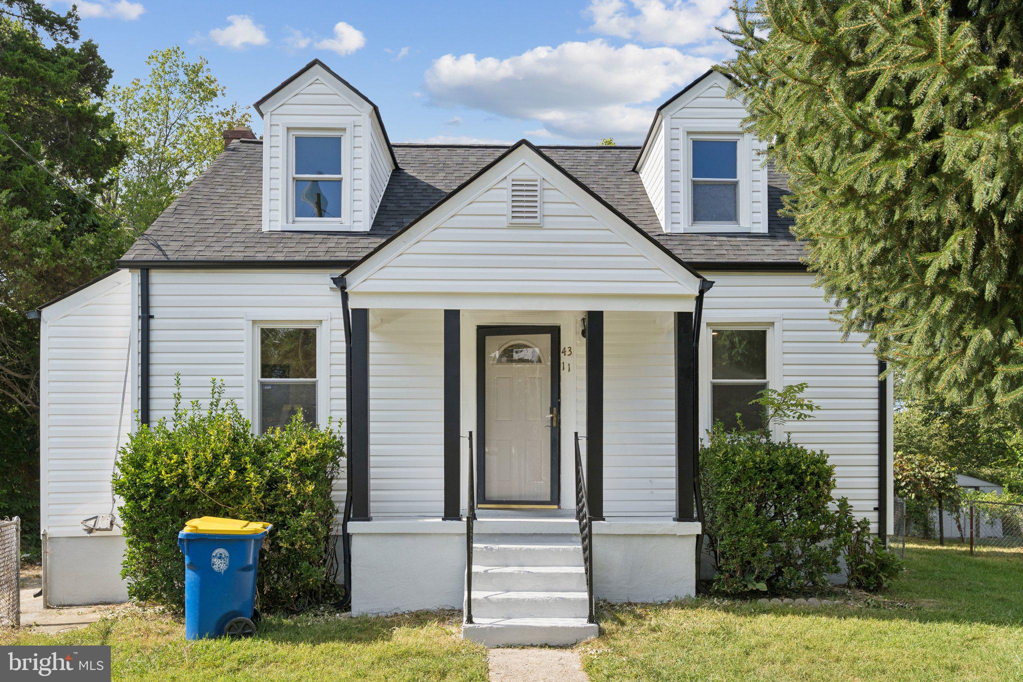 Welcome to this beautiful, move-in ready, 3-bedroom, 2.5-bath Cape Cod in Suitland, MD—conveniently located just outside Joint Base Andrews and a quick commute to 495 and D.C.!
The main level features two spacious bedrooms and a modern bathroom, all accented by refinished rich hardwood flooring and natural light throughout. The bright, modern kitchen boasts shaker cabinets, granite countertops, and stainless-steel appliances—perfect for home cooking and entertaining.
Upstairs, retreat to a private owner’s suite with its own full bath, a huge walk-in shower, and a large walk-in closet—ideal for added comfort and privacy.
The partially finished basement offers a versatile recreation area, a half bath, and a laundry room—perfect for a home gym, office, or media room.
Step outside to a large private backyard with space to entertain, garden, or simply unwind. Driveway parking provides added convenience.
This home combines modern updates, new carpet, fresh paint, new roof, siding, HVAC-with classic Cape Cod charm—schedule your tour today!