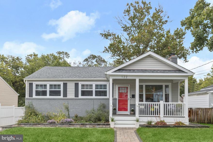 This exquisite 3-bedroom, 2-bathroom ranch-style home has just undergone a stunning renovation and is ideally situated in the coveted Oak Springs community of Catonsville. As you step onto the welcoming covered front porch, you'll instantly feel at home, making it the perfect spot to unwind with your favorite latte. Inside, the open floor plan of the main living area features beautiful hardwood floors and a pleasing neutral color palette throughout. The living room boasts a cozy wood-burning fireplace with a brick surround, easily convertible to gas, and a gleaming picture window that bathes the space in natural light. The gourmet kitchen is a chef's dream, equipped with stainless steel appliances, granite countertops, and crisp white cabinetry complemented by a lovely ceramic tile backsplash. The center island, adorned with modern pendant lighting, offers storage and seating, making it a fantastic hub for meal preparation and socializing. From the adjacent dining area, sliders lead you to a fabulous screened composite deck that overlooks the fenced rear lawn, creating an ideal setting for al-fresco dining and outdoor activities. The primary bedroom suite is a tranquil retreat, featuring a soothing accent wall, a walk-in closet, and a ceiling fan to ensure restful nights. Two additional bedrooms and an updated full bath complete this enchanting main living level.  Cheer on the home team in the lower-level recreation room or gather everyone together for board game fun as refreshments are close by in the full bar area.   The striking custom marbleized finish concrete floor, exuding luxury and shimmer wraps this casual space with a beautiful bow. A dual-entry bath offers additional convenience, while a spacious laundry room adds ease to daily living. In addition to the recent full renovation, this home features further upgrades including the refinished lower level marbleized concrete flooring, lower level built-in bar with wine refrigerator, commercial grade modern lighting package including indirect LED lighting, screened composite deck, 1 ½ car garage with 220v electric service, wireless security system, Nest thermostat, front loading pedestal stacked LG washer and dryer, laundry room cabinets and countertops, walk up basement stairs, extended driveway to garage, hardscaping and landscaping. You'll appreciate the convenience of being close to all that Catonsville and Baltimore have to offer, including abundant shopping, dining, and entertainment options just minutes away. Commuting is a breeze with easy access to I-695, I-70, and MD-40. Nature enthusiasts will love exploring Rockburn and Patapsco Valley State Parks, as well as Cascade Falls. Nearby entertainment venues, shopping centers, and dining establishments, such as Lurman Woodland Theater, Benjamin Banneker Historical Park & Museum, and Merriweather Post Pavilion, promise endless entertainment options.  commuter routes include I-695, US-40, and I-95, ensuring you're well-connected to the region.