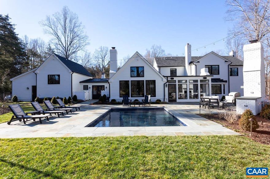 Situated in the heart of Farmington, 1505 Brook Hill Lane is a fully furnished residence that underwent a meticulous renovation, commencing in December 2019 and concluding with an additional phase in April 2023. The renovation involved a comprehensive down-to-the-studs overhaul, resulting in a thoughtfully updated home.  Inside, you'll find custom casework, a fully equipped home gym, and a versatile four-season room with a grilling kitchen. The rear yard has been designed for practical enjoyment, featuring an outdoor fireplace, a bluestone patio, and a heated/cooled "cocktail pool."  Priced $107,000 below a recent market appraisal of $5,357,000, 1505 Brook Hill Lane is located in one of Albemarle County's most desirable neighborhoods, embodying contemporary living in the sought-after Farmington community. This residence offers a blend of functionality and style, providing a comfortable and refined living space in an exclusive locale.