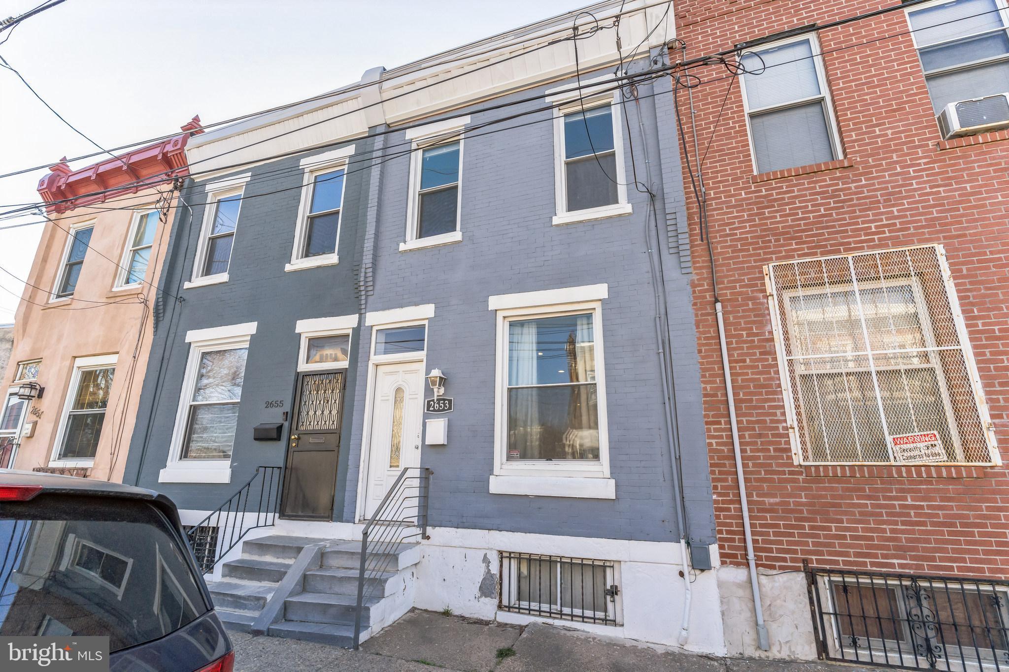 Two story, three bedroom, one and a half bath house available in East Kensington. Close to various shops and restaurants on Frankford Avenue, Kensington Ave. & Lehigh Ave. This house has stainless steel appliances including dishwasher, updated bathrooms, high ceilings, and tall windows. Private backyard. Washer and Dryer in-unit. Basement has plenty of space for storage. Central Air-conditioning. Tenant is responsible for utilities.