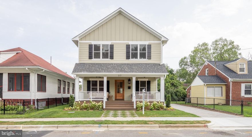 Gorgeous 6 bedroom and 5 bathroom home with an elevator (plus a Guest House) in Del Ray! The charming front porch greets you to this amazing home - newly-built from the ground up in 2023. As you walk into this house, to your left is a dedicated home office  (also a legal bedroom) and lovely full bath. Experience the amazing flow this house has to offer as you explore and see a fabulous kitchen, living room and dining room! Everything is so open, light, and airy. The kitchen is a chef's dream - with double ovens, a six burner gas range, oversized island and apron sink, the gourmet chef and everyday cook will feel right at home. Enjoy entertaining in the open concept living and dining room with easy access to the screened porch and backyard. Head upstairs and you will find 4 great bedrooms with three full baths.  The primary suite features vaulted ceilings, a walk-in closet with built-in dresser and a lovely primary bath. The spa-like en-suite bathroom is a relaxation paradise! With separate vanities, oversized shower, a soaking tub - plus private water closet - this bath truly feels like a day at the spa. Three additional bedrooms - one with an en-suite bath - and a large laundry room in a spectacular shade of blue round out this level. The lower level has soaring ceilings and plenty of space for guests or movie nights. A  bedroom and full bath offer space for overnight visits, and the large recreation room features an attached game room or play room so everyone has space to spread out. Additional storage, closets with built-ins  and a gym area complete this space. Outside, there is lovely Accessory Dwelling Unit/Guest House that features a kitchen, living area, bedroom and full bath. This fantastic home is only a few steps away from "The Avenue" - leave your car in the driveway and walk to the great shops and dining in Del Ray!  Minutes to the Metro,  Old Town, I-395, Reagan National Airport, and D.C. You don't want to miss this spectacular build! Welcome home!
