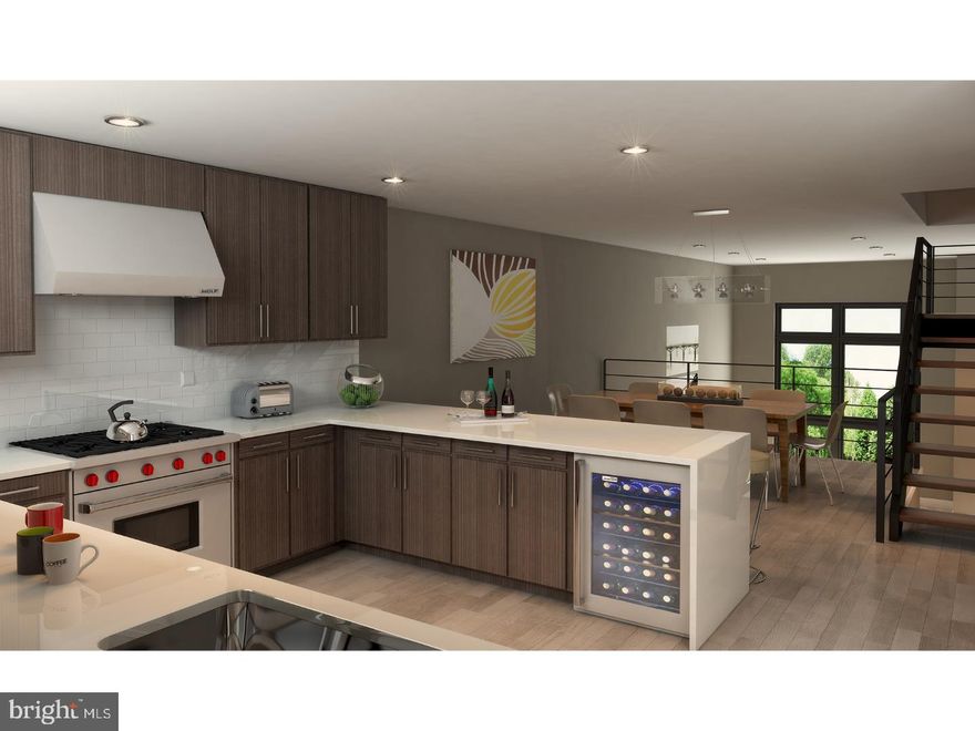 ONLY 1 HOUSE LEFT!!! Modern luxury and timeless elegance strike a perfect balance in this new construction town home with 2 car garage. One of three currently under construction, this unit can be tailored to your own personal style with gorgeous builder selections that include rich hardwood flooring, Kitchen and Bath cabinetry, tile and countertop options throughout. It also features a video intercom, home automation system, security system, optional elevator, rooftop plunge pool, outdoor Kitchen, dual zone HVAC and more. The entry is quite dramatic as you walk into a double height Living Room that's spacious enough for multiple seating areas with its in-ceiling speakers, video intercom and gas fireplace with views up to the Dining room. Past the Living room you'll find a home office, coat closet, Powder room and access to the 2 car Garage. A short trip upstairs leads to the spacious dining area overlooking the Living room and a Chef's Kitchen, featuring top of the line stainless steel appliances, granite or quartz counters, custom cabinetry with under-cabinet lighting, in-ceiling speakers and tiled backsplash. Off the Kitchen, a spacious private deck is found, ideal for grilling and entertaining. Discover the third floor with 2 Bedroom suites, both of which include walk-in closets and luxurious tiled Bathrooms. The third floor also includes an open Den and a Laundry room with custom cabinetry for your comfort and convenience. The entire fourth floor Master Suite is a sight to behold, with tons of natural light flooding in and includes 2 walk in closets, recessed lighting, in-ceiling speakers, video intercom monitor and alarm keypad along with a stunning Spa-like Master Bath with a custom double vanity, freestanding soaking tub and a custom tiled shower with multiple showerheads (ceiling and handheld showerheads with body sprays), all within a large frameless glass enclosure. Be sure to check out the impressive skyline views from the stunning roof deck, complete with a plunge pool and outdoor Kitchen with granite or quartz counters, grill and stainless steel beverage center. For those who need extra space for their dream media room or home office, the finished Basement is exactly what you are looking for. The guest Bedroom suite can be utilized as a home office or gym which includes another full Bathroom. Located in one of Philadelphia's most notable neighborhoods and with a tax abatement pending, this is one you don't want to miss.