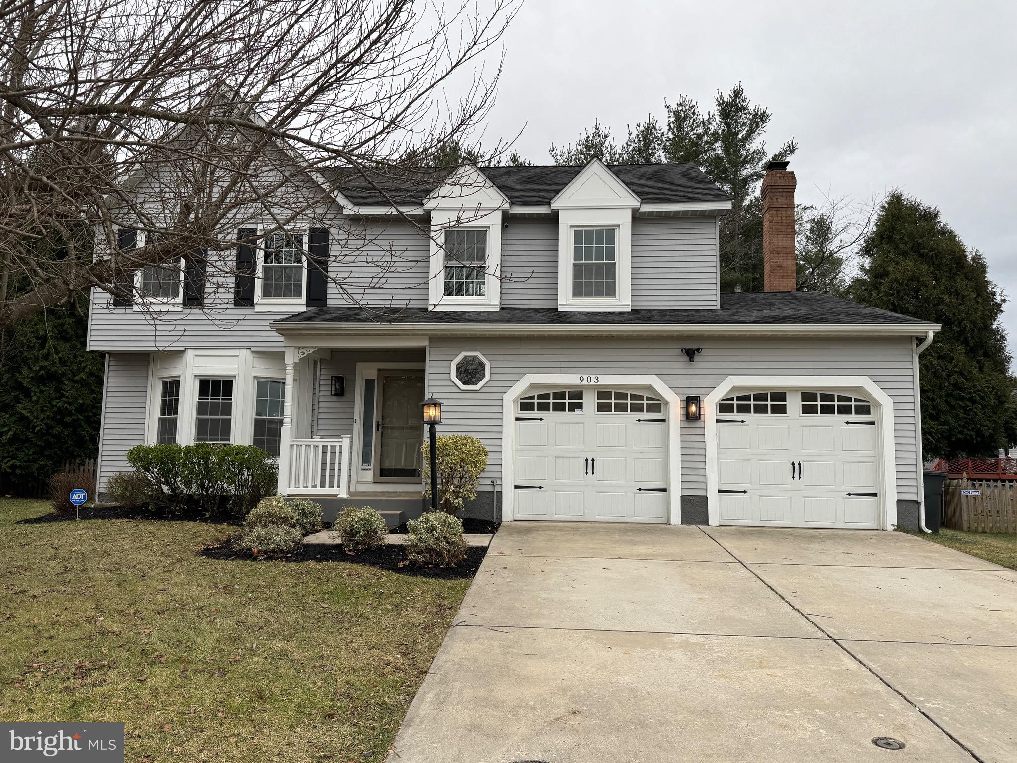 Welcome Home. Stunning, renovated Colonial in sought after Brentwood Woods Subdivision. Gleaming hardwood floors greet you as you make your way into the home and enter your living room, dining room and modern, gourmet kitchen, featuring ample white shaker cabinets, Stainless appliances, quartz counters and upgraded light fixtures. An oversized, multi level no maintenance deck leads you to a large, level backyard. The large 2 car garage is perfect for parking, storage, or a workshop. The finished basement includes a laundry area with barn doors, a full bathroom with custom tile shower and a bedroom.
The upper level features 3 generous sized bedrooms and a full bath with custom tile enclosing the tub. A large Primary bedroom and en-suite featuring a state of the art-light up, dual vanity and a large shower with custom tile. This one won't last!