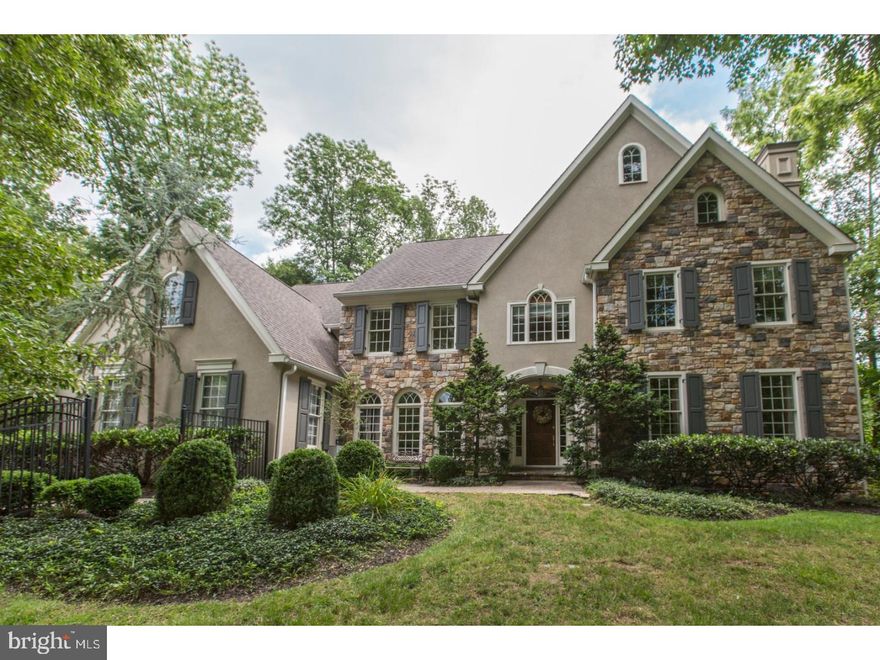 For those who appreciate timeless, traditional elegance, this McIntyre/Capron designed home combines a classic, refined approach with a modern, open floor plan.  Situated in the heart of Radnor Township, this stately residence is nestled in a lush, sylvan setting with professionally landscaped grounds & a quiet country feeling. Gracious center hall entry with lovely, turned staircase. Formal living & dining rooms radiate hospitality & charm ? perfect for entertaining informally or for large family gatherings.  Experience the joy of cooking in your gourmet kitchen with custom cabinetry, granite counter tops, center island, Thermador dual oven/range, (2) sinks, (2) dishwashers plus butler's pantry with wine fridge & wet bar. Bright, sunlit morning room off kitchen & adjacent family room with cathedral ceiling, fireplace & built-ins create a family center that lets the soul of the house shine through.  Sophisticated custom-designed mahogany & marble home office.  Master bedroom, situated for privacy, has a comfortable sitting area & en-suite bath with 'his & hers' vanities, glass enclosed shower & (2) walk-in closets.  (4) additional bedrooms: (2) share a Jack & Jill bath and (2) have private baths; a custom-built work station & a laundry rm. with folding station complete 2nd floor. Awesome lower level features a game/media area, exercise room, full bath & guest bedroom.  Amazing location, central to everything! A short drive to the Bryn Mawr R-5 train station, historic movie theater, hospital & medical ctr., restaurants, retail shops & boutiques, organic markets & more!  Minutes to Sawmill Park, The Willows, Chanticleer, golf & swim clubs, libraries & parks. Easy access to major roadways connecting you to Center City Philadelphia & Philly Intl. Airport.  Award winning Radnor School District is currently ranked #2 Best School District in all of PA by Niche, based on statistics, student/parent reviews & data obtained from the U.S. Dept.of Education. This one is the total package!