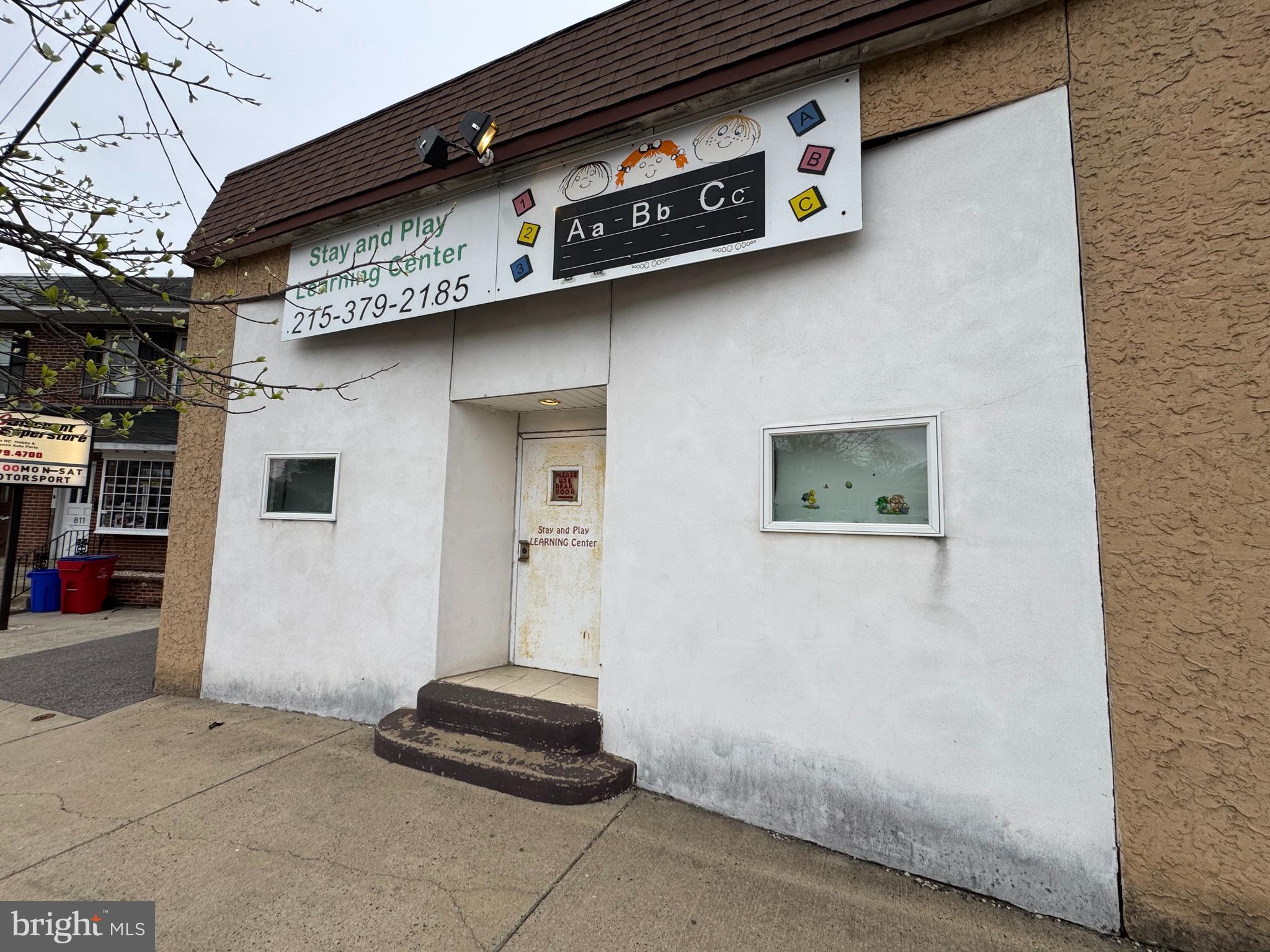 An exceptional 3,796 sf standalone commercial building, originally constructed in 1921, offering a rare opportunity for owner‑occupiers or investors seeking a well‑established location with strong community roots
Key Highlights:
Spacious interiors across nearly 3,800 sf—ideal for financial services, medical offices, specialty retail, or community-focused uses.
Off‑street parking for staff and clients—a premium amenity in this highly trafficked corridor.
Proven day‑care setup, occupied continuously for 20 + years by Stay & Play Learning Center, demonstrating excellent layout flow, secured drop-off access, and community trust
Exceptional visibility on Huntingdon Pike, with strong vehicle counts and easy access to neighboring communities.
Single‑tenant or owner‑user flexibility—currently configured as daycare but easily convertible for professional offices, wellness practices, or specialty retail.
Why This Property Stands Out
Turn‑key operation: All core systems are in place for daycare or healthcare use—classrooms, restrooms, outdoor play area access, secured entry.
Built‑in goodwill: Over two decades of stable occupancy reflects both physical suitability and deep community integration.
Adaptable floor plan: Multiple entrances and flexible interior layout allow seamless conversion to offices, retail, or clinic space.
Strategic location: Close proximity to Philadelphia's Main Line, adjacent to dense residential neighborhoods—ensures steady demand and easy commuting access.
Investment upside: Whether used personally or leased to a quality operator, the property's curb appeal, parking, and proven function make it a strong performer.
Don’t miss this rare opportunity to own a substantial brick-and-mortar asset in a tightly held, service-oriented corridor.