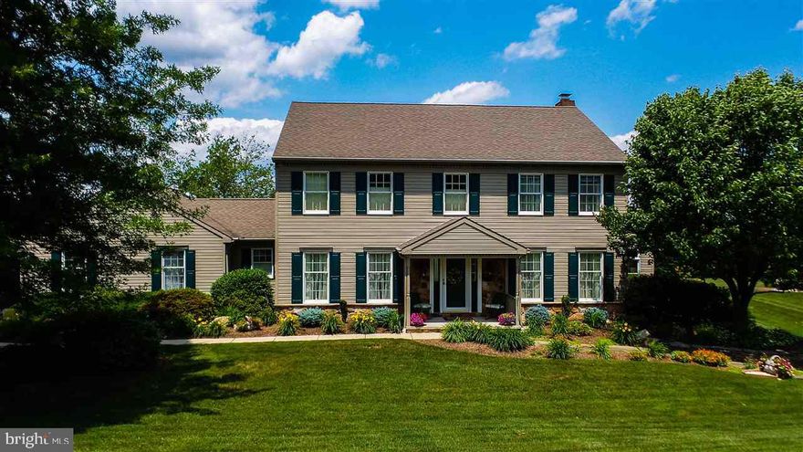 Stately stone & vinyl colonial at end of cul-de-sac- lovingly mainted & improved!  Huge rear main-free deck w/vinyl railings & steps to grade brick patio. Amazing view of Mt. Pisgah, a pro landscaped 2.3 acres! Side load gar, newly installed hot tub rm w/skylights/vaulted ceilings, full fin game rm w/kitchen & powder!  Updated EIK w/solid surface tops, sep DR.