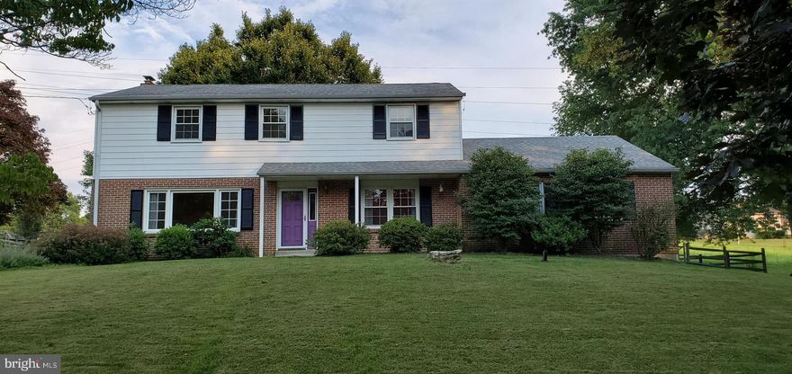 Conveniently located 4 Bedrooms, 2.5 Bath Colonial nestled on a tad more than a   acre and situated towards the end of the Cul-De-Sac, awaits a new owner. This home has an oversized 2 car attached garage and a fenced yard. The living and dining rooms are separated by the center hall. The brick propane gas fireplace is the focal point of the family room, that located towards the rear of the house. No need to worry about counter space in the remodeled kitchen with granite counters and eating area with sliders to the deck and rear yard. The powder room and laundry are also on the main level. Second level has the master bedroom with a walk-in closet and full bath with a stall shower, plus 3 rather generously sized bedrooms with plenty of closet space and the hall bath.