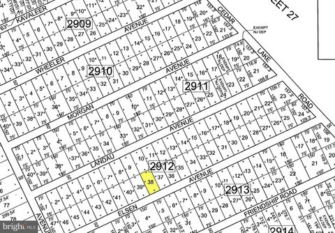 Vacant Land For Sale - LOT 38 Elsen Avenue<br/> LANDISVILLE, NJ 08326