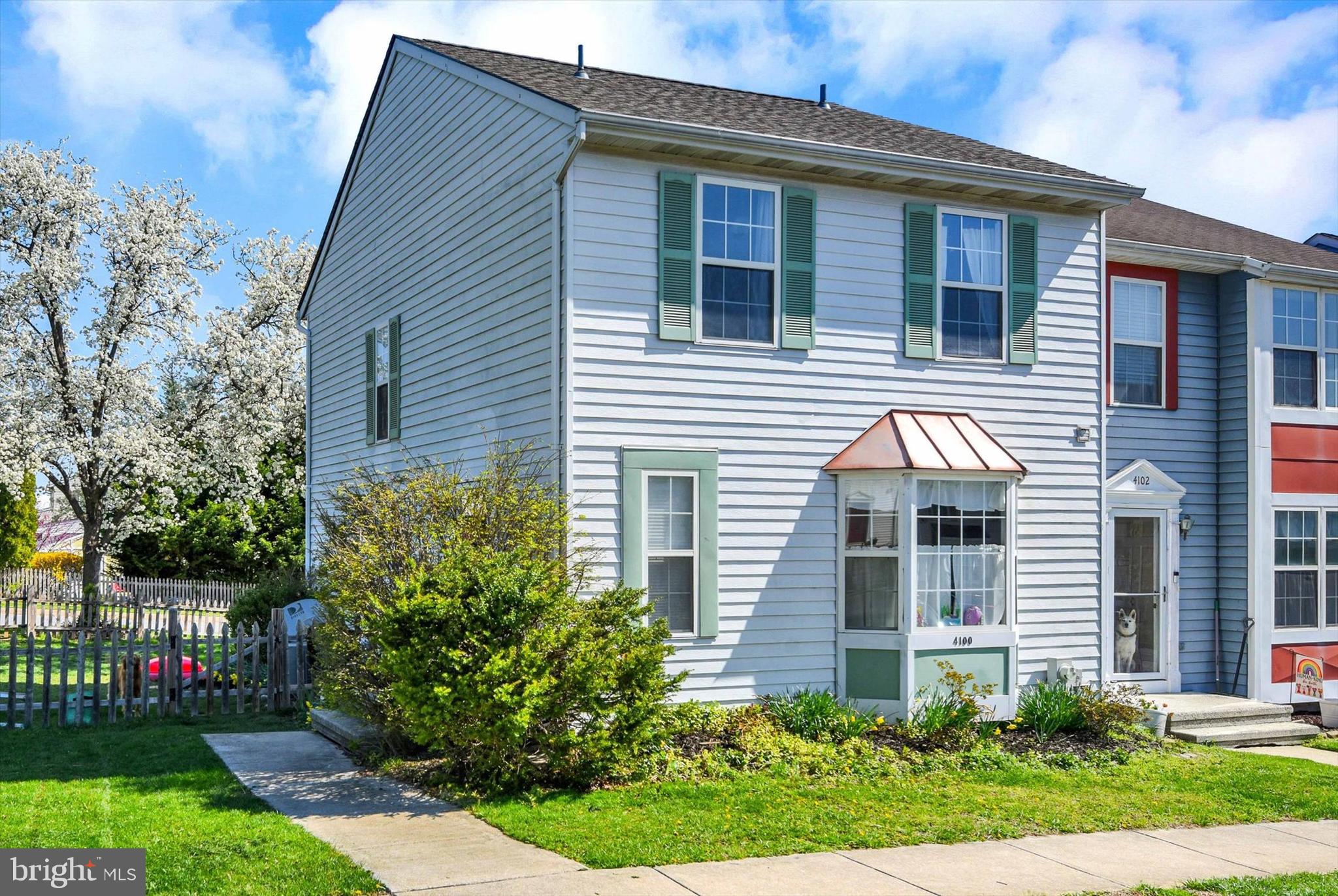 Welcome to this charming end-unit colonial townhome offering comfort, convenience, and classic style. This 3-bedroom, 1.5-bath home features a spacious and bright layout, starting with a kitchen that boasts a bay window, newer appliances, and ample cabinet space—perfect for any home chef. The open-concept living and dining room combination is ideal for entertaining, complete with a sliding glass door that leads to a large deck overlooking the fully fenced backyard. A convenient half bath completes the main level.
Upstairs, you'll find three generous bedrooms and a full hall bath. The primary bedroom is a true retreat, featuring two large closets and a ceiling fan for added comfort. The lower level offers an unfinished basement, ideal for storage or ready to be customized to suit your needs.
Additional highlights include a newer architectural Lifetime shingle roof (2019), a storage shed, and a great end-unit location providing extra privacy and outdoor space. Don’t miss this opportunity to own a well-maintained home with great potential!
