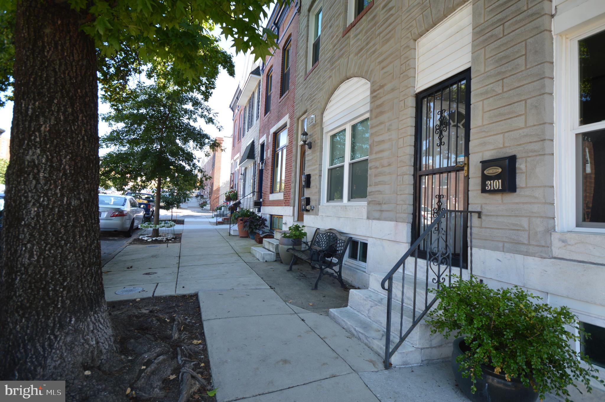 Amazing located end unit rowhome in Canton! Large 3 bedroom 2 bathroom with amazing amount of space. Property has been recently updated with new bathrooms, flooring, paint, and recess lighting and has a lot of character and great natural light. 2 blocks from Patterson Park and walking distance to Fells Point and Canton neighborhood features and benefits. Private parking pad is behind the property. Don't miss out on this beautiful property!