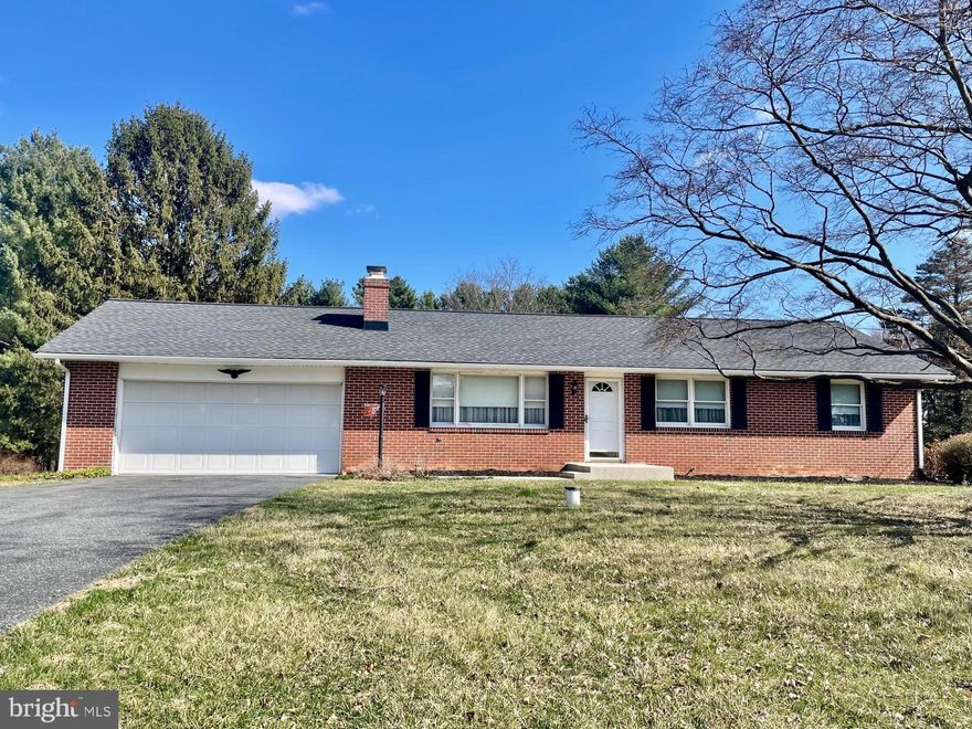 This Attractive All Brick Custom Built home offers 3 generous sized Bedrooms, 2 Full baths , 2,200 Finished square feet  of living space and located on a fabulous 1.39 acre Level  Lot for relaxing backyard pleasure!  The home offers hardwood floors  on the main level, Sprawling Living Room with natural lighting and a beautiful brick Fireplace with  raised hearth. A coat of fresh paint on the interior walls of the home will boost the beauty it has to offer.  Slider door access from the Dining Room to the rear of the home with an oversized 24' x 20' patio. The Hallway bathroom  was updated 3 years ago, the roof was replaced approximately 10 years ago and the kitchen has Corian countertops and was renovated about 12 years ago. There is an attached  oversized 2-car garage with access to home and the backyard will be sure to please! The Finished basement is enhanced with  spacious Laundry, Utility rooms and  separate stairs for easy outside access. With the grand Sized-backyard there's plenty of space for summertime outings and  lots of fun and enjoyment.  "Comfort and Convenience "describes this property well. Located within the North Harford High School District,  Easy access to Hunt Valley, Towson and major interstates. This Property is an Estate Sale and is being sold AS-IS. Some personal property of the family is still being removed from the home.