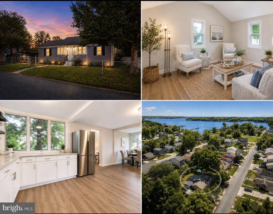 Tucked into the water-privileged community of Woodland Beach in Edgewater, this beautifully updated ranch-style home delivers the perfect blend of comfort, lifestyle, and location.

Set on a meticulously landscaped ¼-acre lot, the outdoor space is a true highlight—featuring a custom-built paver patio with built-in seating, expansive open play space, covered parking, and a storage shed. Whether you’re entertaining, relaxing, or enjoying a quiet evening under the stars, this backyard is designed to impress.

Inside, luxury vinyl plank flooring flows seamlessly throughout the home, creating a clean, cohesive feel. The updated kitchen shines with stone countertops, a stainless steel appliance package, classic shaker-style cabinetry, a walk-in pantry, and a stunning wall of windows that fills the space with natural light while offering peaceful garden views.

The living room boasts soaring cathedral ceilings and abundant daylight, creating an open and inviting atmosphere. All bathrooms have been tastefully updated, and the generously sized bedrooms provide comfort and flexibility for everyday living.

Living in Woodland Beach means embracing a true Chesapeake Bay lifestyle. Enjoy access to sandy beaches, marinas with boat slips, and opportunities for kayaking, paddleboarding, and other non-motorized water sports. The community also features playgrounds and gathering spaces, making it easy to enjoy the outdoors year-round.

Conveniently located in Edgewater—known for its top-rated schools and ideal proximity to Annapolis, Baltimore, Washington, D.C., and Fort Meade—this home also offers walkability to local favorites like Señor Chile, Waterman’s, and Rise Up Coffee.

This is more than just a home—it’s a lifestyle.