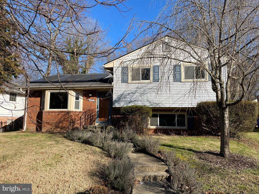 Beautiful single family home in a terrific location. Enter into  a sunny living room with a bay window and wood floors. Living room is open to dining room and kitchen. Kitchen has brand new dishwasher, newer appliances, granite counters, microwave, and tons of cabinet space. The main level also features a gorgeous sun room addition that walks out to the backyard. The backyard has a wooden deck area, covered patio, and a huge shed with electricity, workbench, and storage. The upper level has three bedrooms and two full baths including a primary bedroom suite. All of the bedrooms have ceiling fans. Full baths are updated. The lower level features a large fourth bedroom that could also be used as a family room or home office as well as a half bath. There is a large utility room with laundry, additional storage, a second refrigerator, and a door to the yard. Home is near bus routes, and less than 3 miles from North Bethesda Metro Station. Close to shopping, restaurants, and entertainment venues.