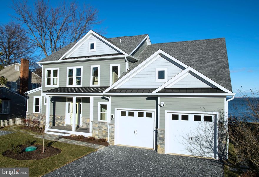 THIS PANORAMIC VIEW OF THE SOUTH RIVER AND CHESAPEAKE BAY WILL TAKE YOUR BREATH AWAY! ESCAPE AT HOME!  PUT YOUR TOES IN THE SAND! FANTASTIC BEACH! NEW CONSTRUCTION INCL HARDIE PLANK AND STONE SIDING, 9FT CEILING, WIDE PLANK HW FLOORS, GAS FP, 2 MASTER BEDROOMS, LAUNDRY/MUD RM, SEPARATE OFFICE.  ENJOY SUNRISES, BON FIRES, SWIMMING, CATCHING CRABS/FISH, AND MORE!