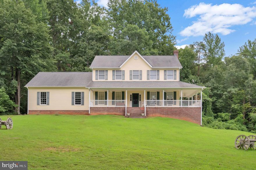 First  time offered Valley View Farm  ! unique private country setting , well off state maintained road and secluded .  Easy commute to 95 or VRE in 5minutes. Custom built colonial home with wrap around porch and a huge garage that even has a pet room built in . Kitchen is large and has a island that is moveable with lots of cabinet space .  The sunroom and kitchen have vinyl plank floors .Dining room ,Living room and foyer are hardwood .3 Bedroom and 3 bath features New vinyl plank flooring upstairs  bedrooms.   12foot ceiling unfinished basement ready for your dreams . The upstairs Bonus room over garage has hvac and electric in already 30 foot by 14 foot ready to finish as desired . Whole House Generator as well
Hvac replaced in 2017&2018 , Hot Water heater 2016, Stove and refrigerator are less than 2 years old
Farm is being offered with this home    112addl acres  includes addl Double wide home and a 4 car garage with a workshop all sold as is     Farm has many addl buildings all sold as is