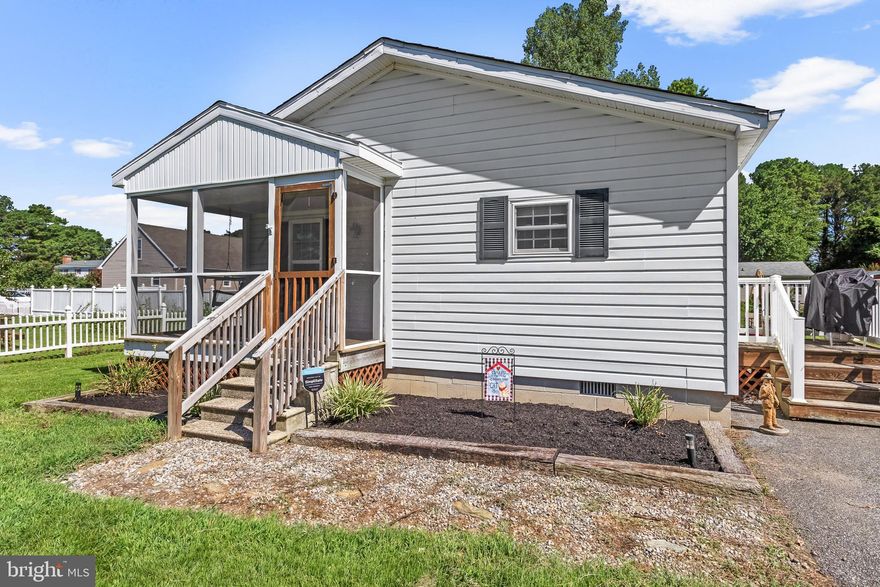 Welcome to 30266 Juniper Ln! Located on a dead-end street you'll find this updated rancher that will captivate you as soon as you arrive. The first thing you'll notice is the front screened in porch with a swing. Enjoy your morning coffee or your favorite nightly beverage here without being bothered by any bugs. The sidestep is large enough to fit your grill. Entering through the side door you'll enter into the kitchen which has a custom ceiling, rustic backsplash with laminate countertops, white cabinets and stainless-steel appliances. There is a portable island that conveys with the home, with a marble top. The kitchen is an eat in kitchen and has room for a table. The living room is off the kitchen and there is access to the front screened porch off of the living room. Down the hall you will find a full bathroom on your right that has a door in the hallway but also a door to the master bedroom. The bathroom is spacious and also houses the washer and dryer. There are 2 more bedrooms down the hall as well.  There is luxury vinyl plank flooring in the main areas of the home and carpet in the bedrooms. In the backyard you'll find a shed, and a space for entertaining or just relaxing anytime you'd like, with a fire pit & lights. There is enough yard to enjoy and utilize for more activities but is small enough that the maintenance is minimal. Located on a quiet street. No city taxes! Home is sure to go fast, check it out asap!