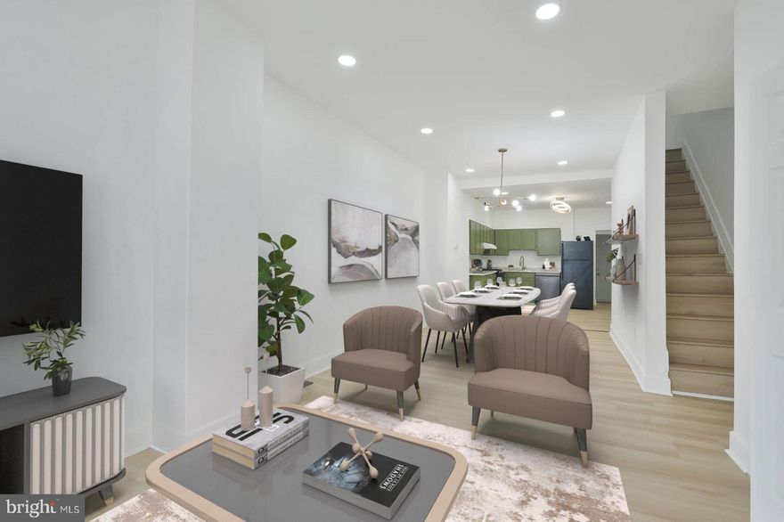 Just Listed in Baltimore! 
Step into style and comfort in this fully renovated 3-bed, 1-bath beauty! From the sleek open-concept layout and luxury vinyl plank flooring to the designer kitchen with brand-new appliances, no detail was spared. Upstairs, enjoy spacious bedrooms and a spa-inspired bathroom featuring a stunning 3-way rainfall shower head. Need extra space? The basement offers ample storage to keep life organized. This turn-key gem won’t last long—schedule your private tour today!