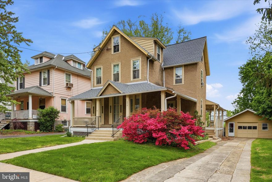Welcome to this classic 4 bed 3.5 bedroom home in delco's best kept secret  the boro of Rutledge ! With over 2300 sq ft of space  with classic features such as hardwood floors/ pocket doors and butlers stairs. Upon arrival you'll notice the original details and classic design along with a new eat in kitchen blending style and convenience. The  second floor spacious layout offers  4 generously sized bedrooms along with 2 modern full baths. The 3 rd floor is finished with a full bath and tons of storage . Step outside to your welcoming deck , large yard and 3 porches for your outdoor pleasure ! No worries with entertaining here with a long driveway and garage for parking you'll have more than enough!Nestled in the  top rated Wallingford Swarthmore school district  this home offers the  rare combination of historic character and move in ready condition all at an unbeatable price. Don't let this opportunity pass you by !