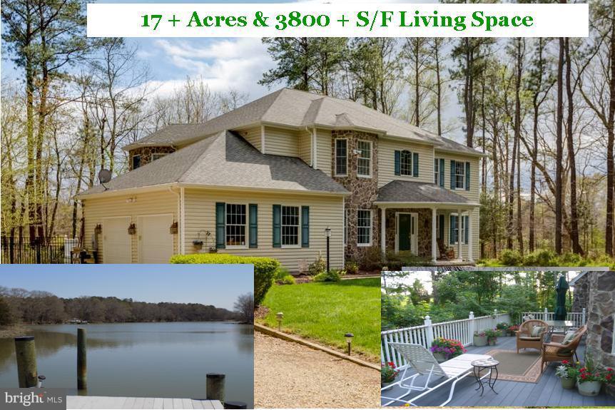 Beautiful open floor floor plan w/ gleaming hdwds, home office w/ built ins, beautiful views from all of the expansive windows of Charleston Creek, 2 story fam. room, large gourmet kitchen, fenced area in back yard, Private pier/dock, property located adjacent to a beautiful horse farm, private drive in the middle of 17+ acres, Geo-thermal heat for optimal efficiency, trex decking across back.