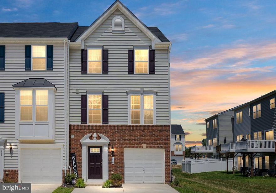 Gorgeous, three-level end unit townhome in Rappahannock Landing with all the bells and whistles! Spacious and open concept with three bedrooms, two full bathrooms and two half baths. Love to cook? Entertain and impress friends and family with the beautifully and meticulously upgraded gourmet kitchen, including an over-sized granite top island and gas range on which to perfect your cooking skills! If you prefer the outdoor lifestyle, you'll love the newly installed composite deck with wrap around view. No detail was overlooked when it comes to this property. Come check it out today!