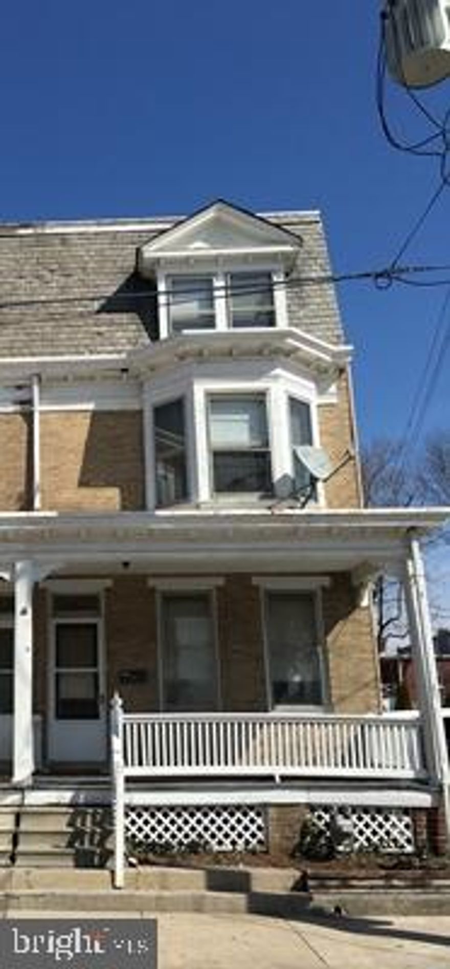 4 bedroom, 1 bath house with living room, dining room, large eat-in kitchen with stove and refrigerator. Fenced in back yard with detached 1-car garage.     Basement with washer/dryer hookups. No pets.