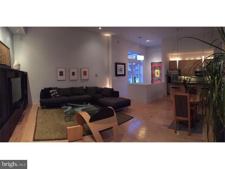 A MUST SEE to believe. Enjoy living in this CUSTOM 2 bedroom, 2 bath Condominium For rent in this terrific BOUTIQUE building. Just minutes from WASHINGTON SQUARE, Jefferson hospital, Pennsylvania hospital, and AVENUE OF THE ARTS. First level boasts two enormous bedrooms with 2 MAGNIFICENT large bathrooms, stunning CUSTOM lighting, and high end bamboo flooring. Large wide stair case takes you up to incredible, all open living and dining area. Kitchen with BREAKFAST BAR, granite counter tops, and STAINLESS steel appliances, plus spacious and gracious living and dining area which give you the ability to entertain in style. This Pristine residence maybe leased furnished or unfurnished.